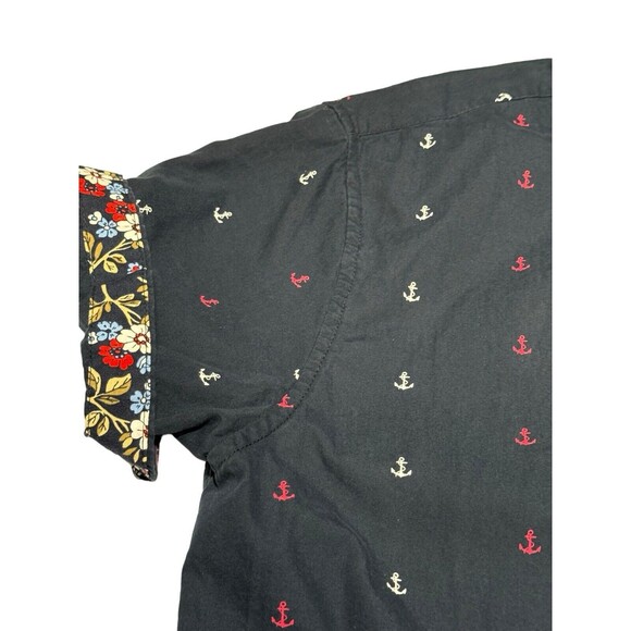 Denim & Flower‎ Men’s Ricky Singh Short Sleeve Shirt Size Medium anchors - Picture 7 of 9